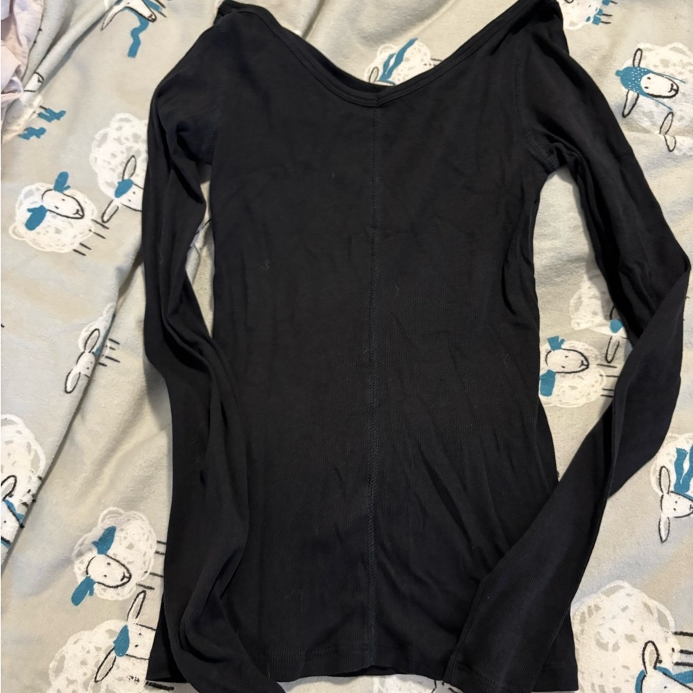 Everlane Pima Cotton Ribbed Long Sleeve Top - Picture 3 of 3